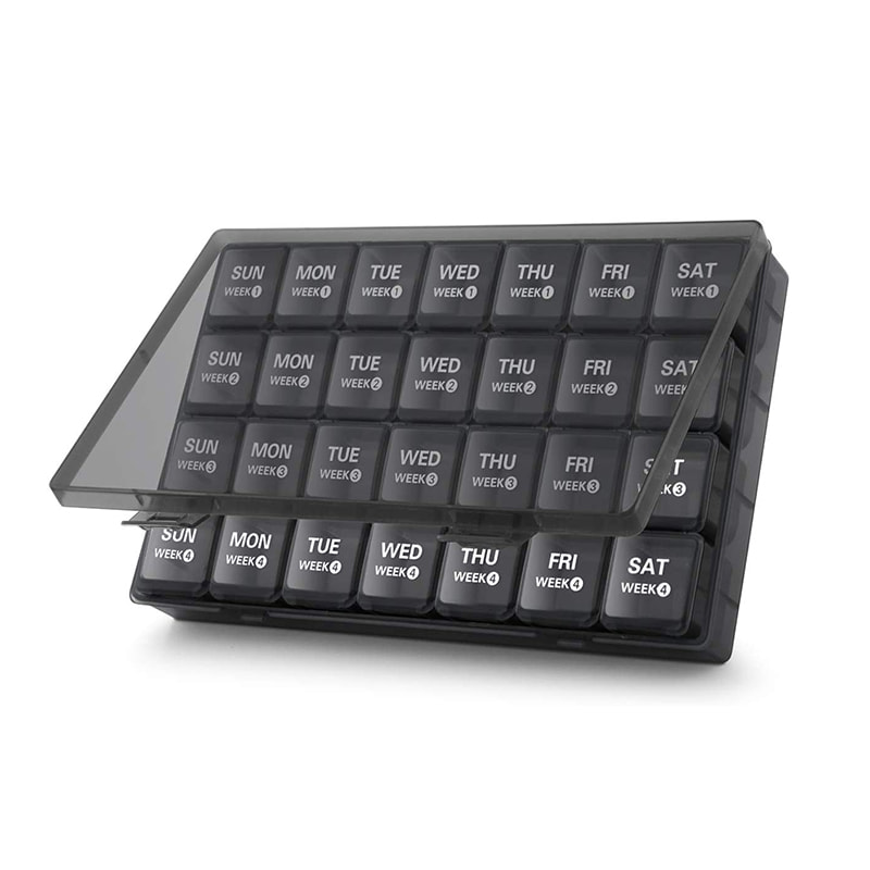 מארגן גלולות חודשי 28 ימים 4 שבועות חסין אבק 