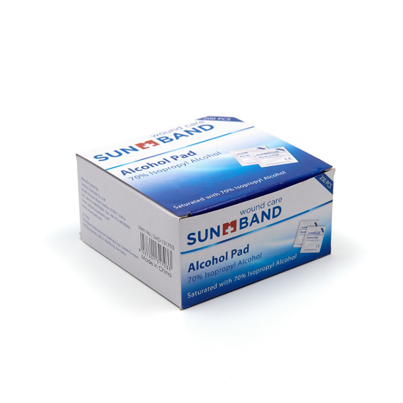 רפידת טרום אלכוהול כותנה סטרילית רפואית עם 70% איזופרופיל 