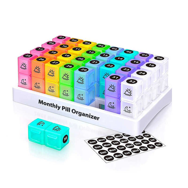 ביתי צבעוני 2 פעמים ביום מתכנן גלולות חודשיות 