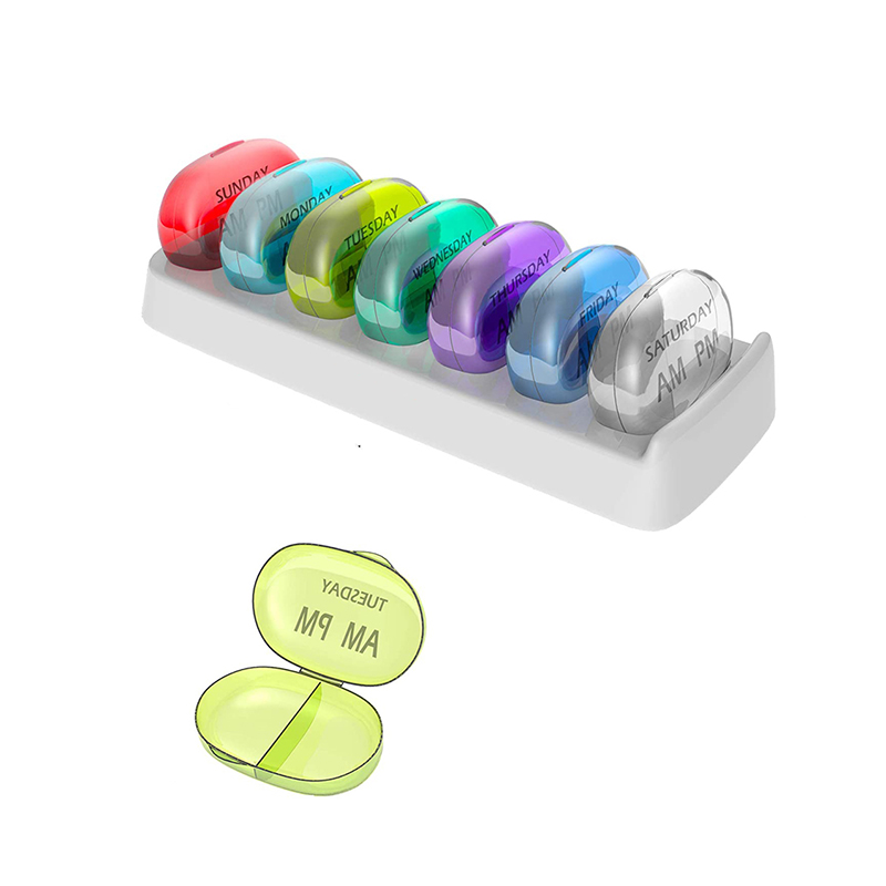 מיכל גלולות שבועי נייד 7 ימים 14 תאים 