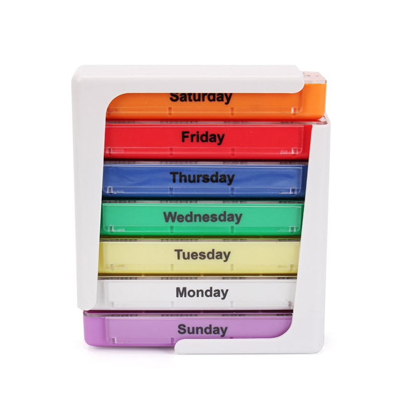 מתקן גלולות פלסטיק 7 ימים 28 לנסיעות 