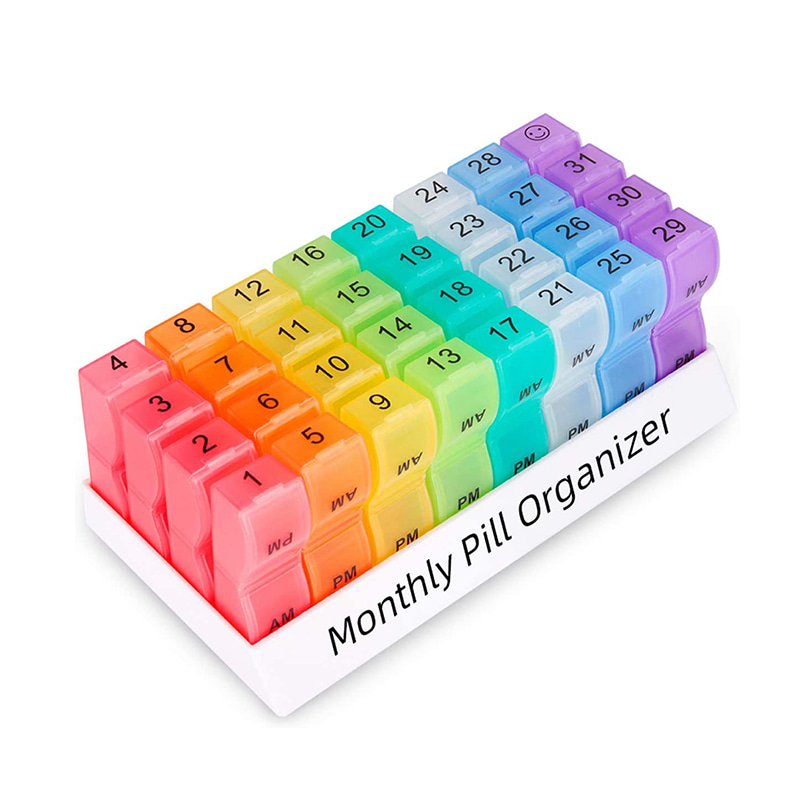 מתקן גלולות יומי חודשי שבועי לשימוש חוזר לנסיעות 