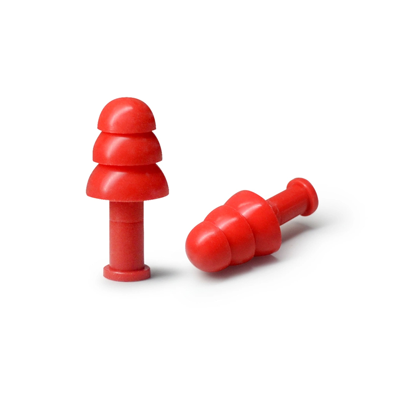 אטמי אוזניים סיליקון עמיד למים עם חוט אטמי אוזניים לשימוש חוזר לשינה, שחייה